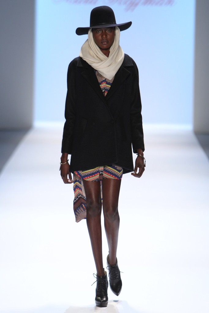 Ajak Deng featured in  the Mara Hoffman fashion show for Autumn/Winter 2012