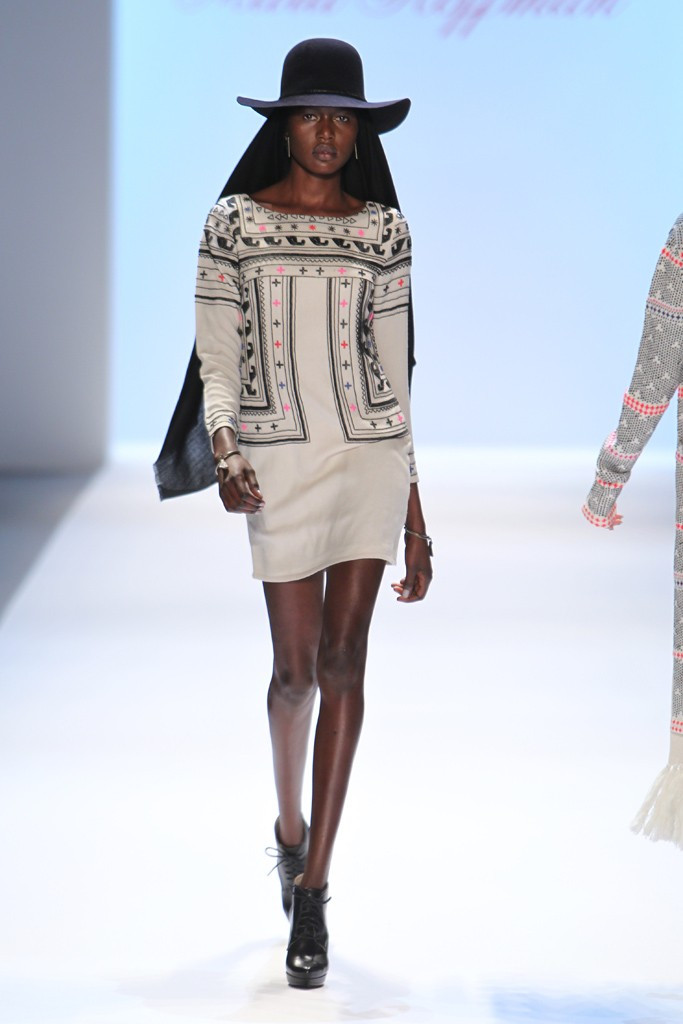 Ajak Deng featured in  the Mara Hoffman fashion show for Autumn/Winter 2012