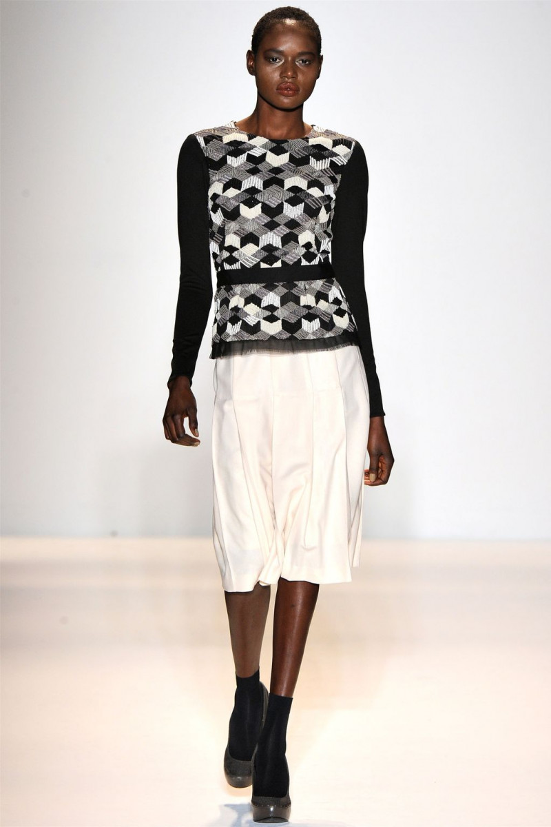 Ajak Deng featured in  the Lela Rose fashion show for Autumn/Winter 2012
