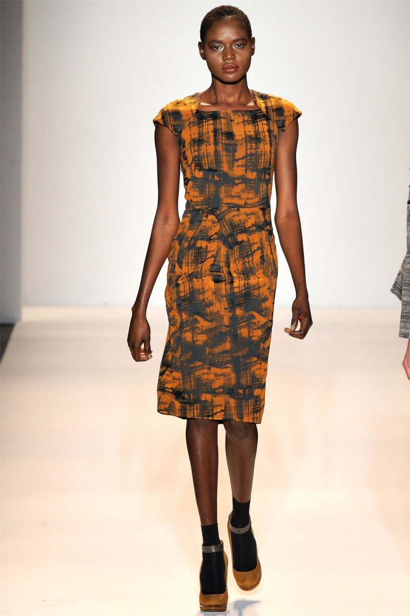 Ajak Deng featured in  the Lela Rose fashion show for Autumn/Winter 2012