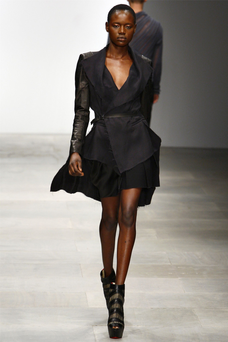 Ajak Deng featured in  the Todd Lynn fashion show for Spring/Summer 2012