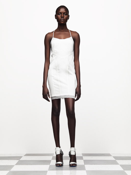 Ajak Deng featured in  the Alexander Wang lookbook for Resort 2012