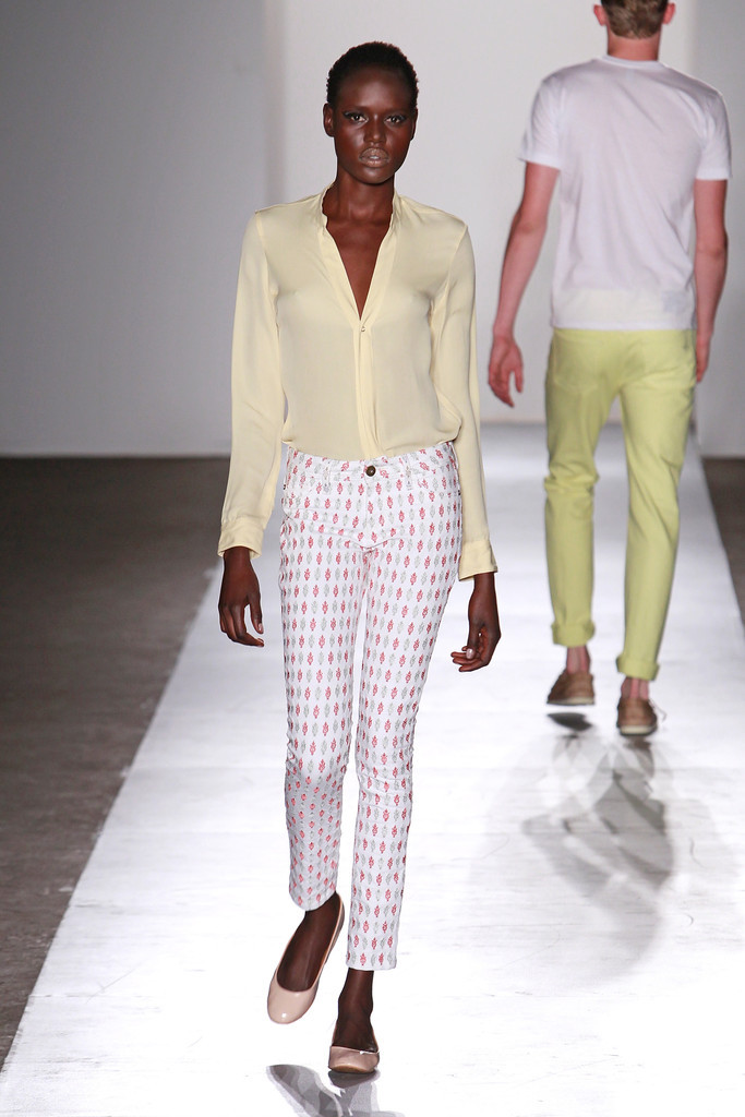 Ajak Deng featured in  the DL1961 fashion show for Spring/Summer 2013