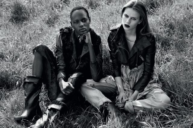 Ajak Deng featured in  the Topshop advertisement for Autumn/Winter 2010