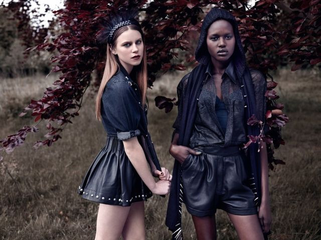 Ajak Deng featured in  the Topshop advertisement for Autumn/Winter 2010