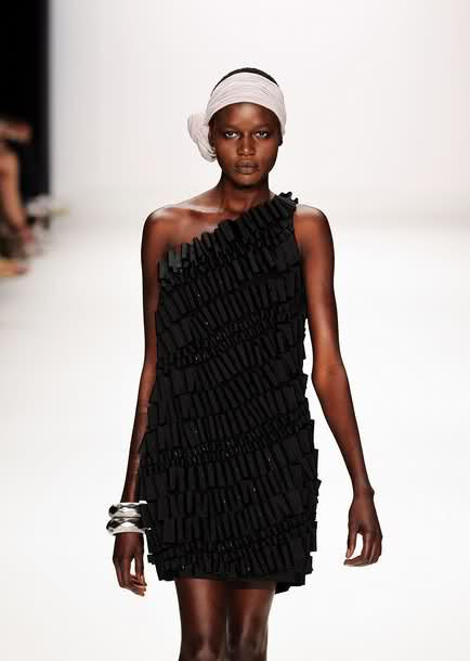 Ajak Deng featured in  the Laurel fashion show for Spring/Summer 2011