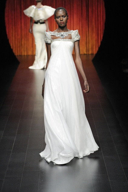 Ajak Deng featured in  the Georges Hobeika fashion show for Autumn/Winter 2010