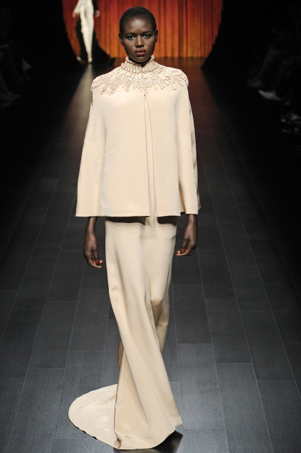 Ajak Deng featured in  the Georges Hobeika fashion show for Autumn/Winter 2010