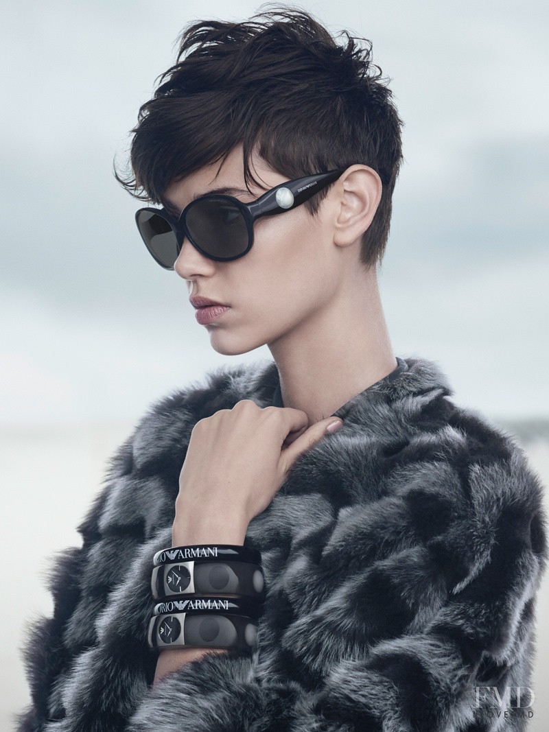 Amra Cerkezovic featured in  the Emporio Armani advertisement for Autumn/Winter 2014