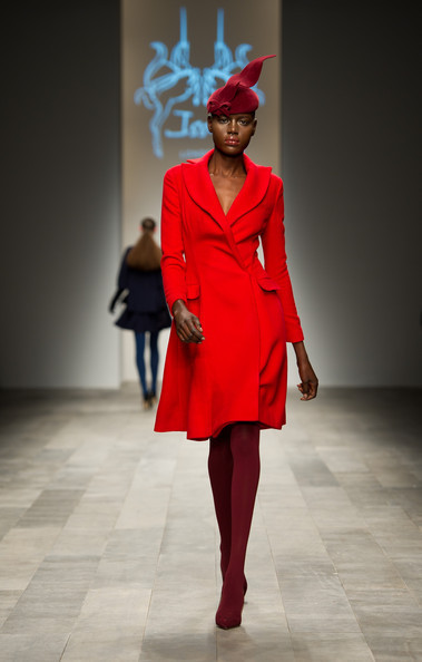 Ajak Deng featured in  the Issa fashion show for Autumn/Winter 2011