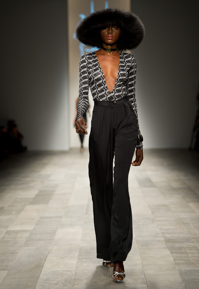 Ajak Deng featured in  the Issa fashion show for Autumn/Winter 2011