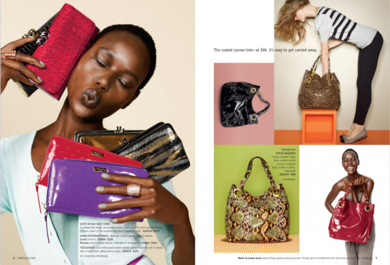 Ajak Deng featured in  the Nordstrom Accessories catalogue for Christmas 2010