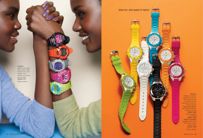 Ajak Deng featured in  the Nordstrom Accessories catalogue for Christmas 2010