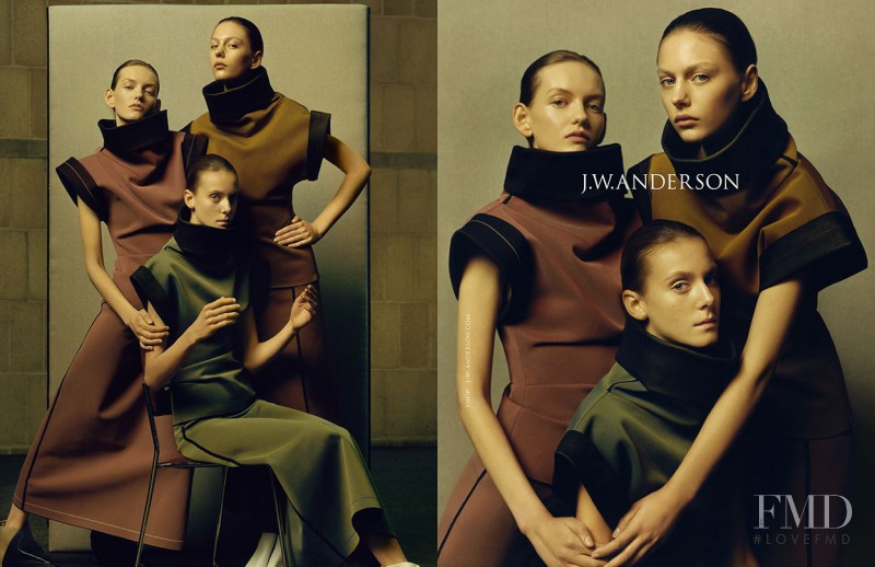 Marta Placzek featured in  the J.W. Anderson advertisement for Autumn/Winter 2014