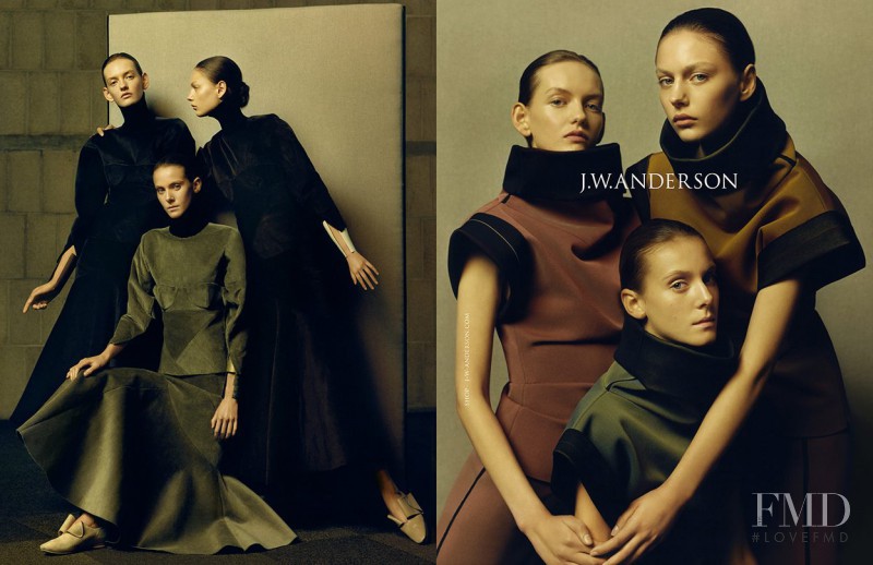 Marta Placzek featured in  the J.W. Anderson advertisement for Autumn/Winter 2014