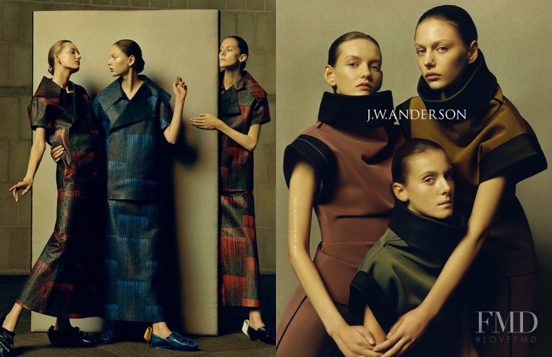 Marta Placzek featured in  the J.W. Anderson advertisement for Autumn/Winter 2014