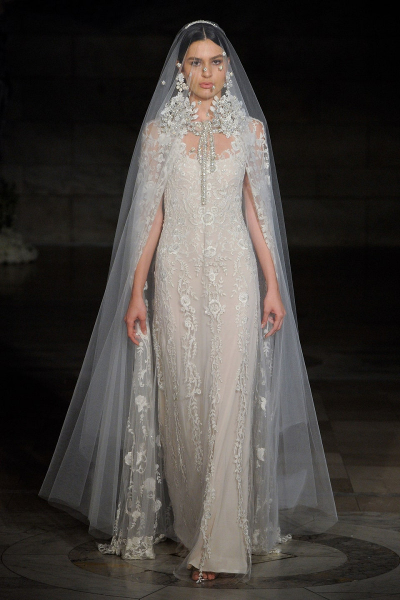 Paulina Armenta featured in  the Reem Acra Bridal Bridal fashion show for Autumn/Winter 2019