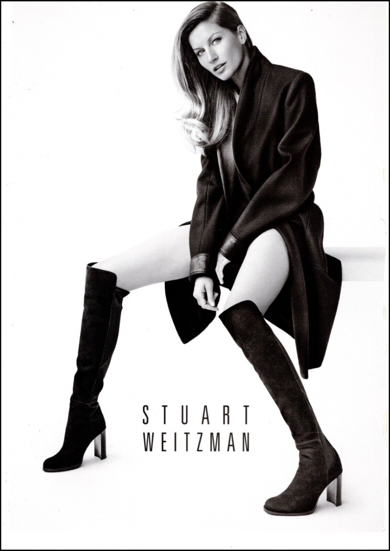 Gisele Bundchen featured in  the Stuart Weitzman advertisement for Autumn/Winter 2014