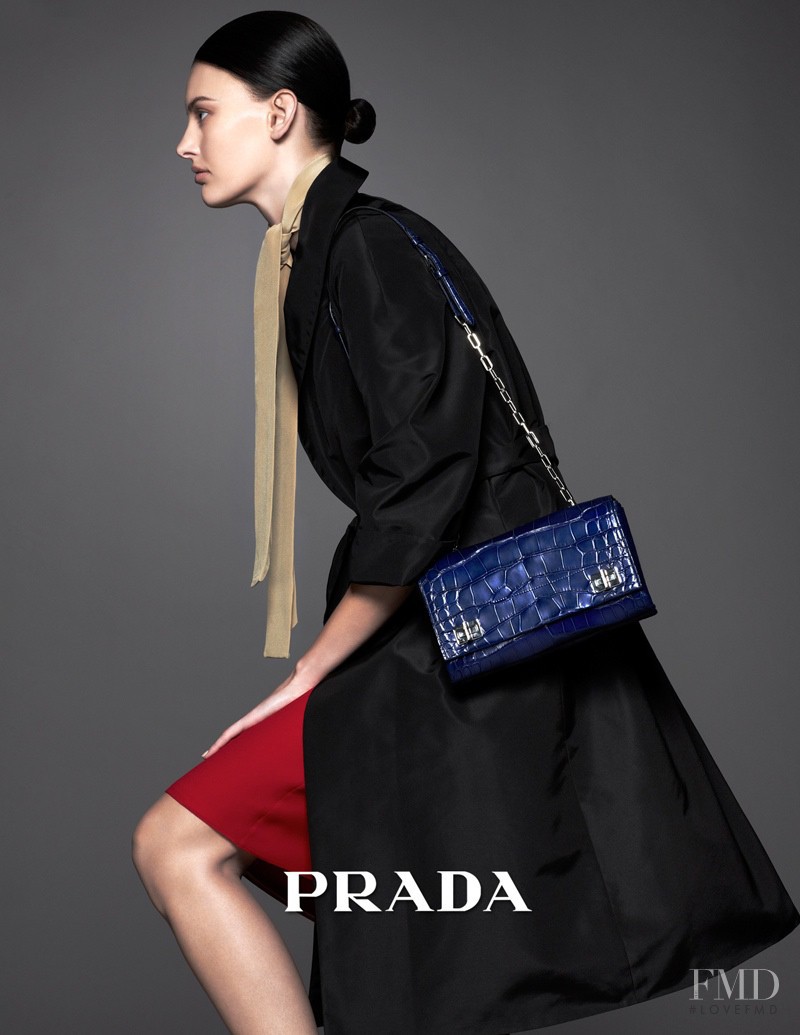 Amanda Murphy featured in  the Prada Harrods\' Pradasphere advertisement for Pre-Fall 2014