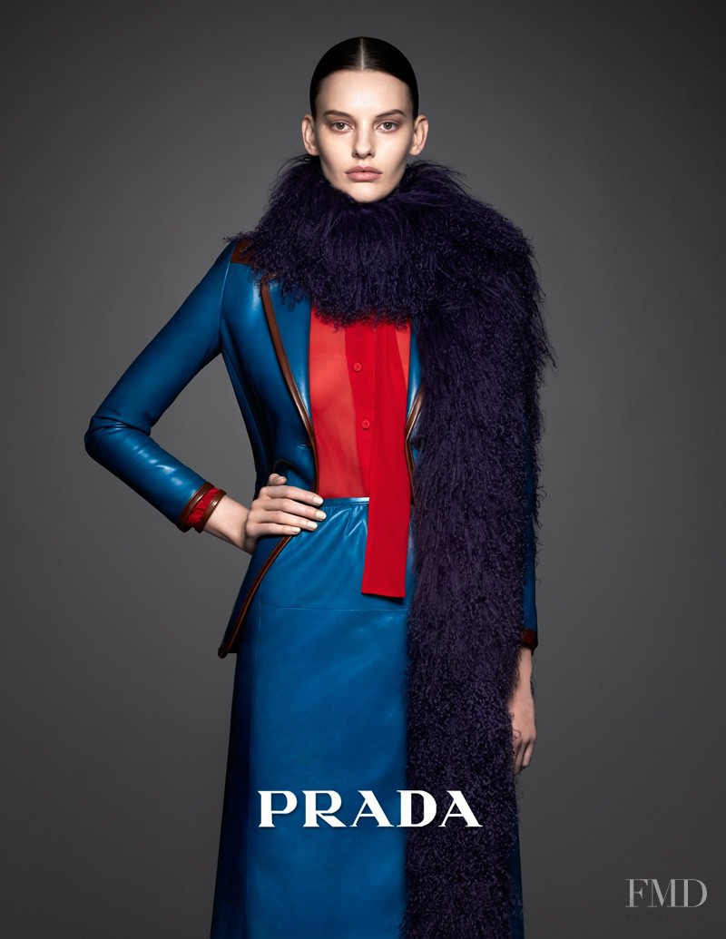 Amanda Murphy featured in  the Prada Harrods\' Pradasphere advertisement for Pre-Fall 2014