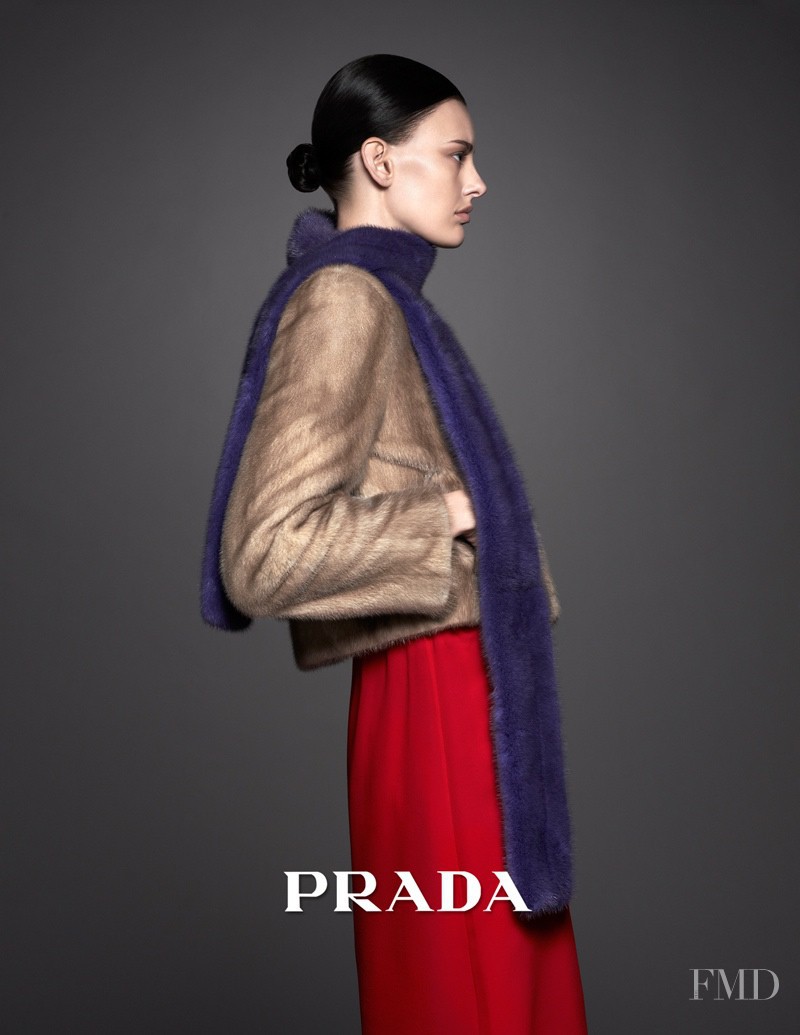 Amanda Murphy featured in  the Prada Harrods\' Pradasphere advertisement for Pre-Fall 2014