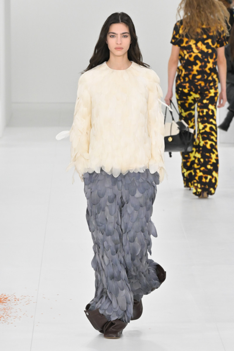 Loli Bahia featured in  the Loewe fashion show for Autumn/Winter 2023