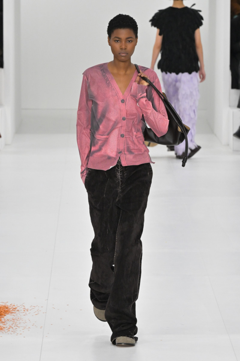 Victoria Fawole featured in  the Loewe fashion show for Autumn/Winter 2023