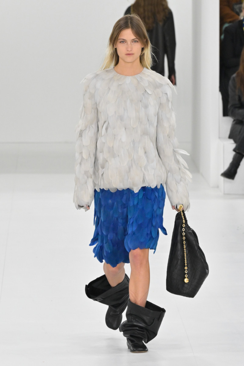 Sarah Brown featured in  the Loewe fashion show for Autumn/Winter 2023