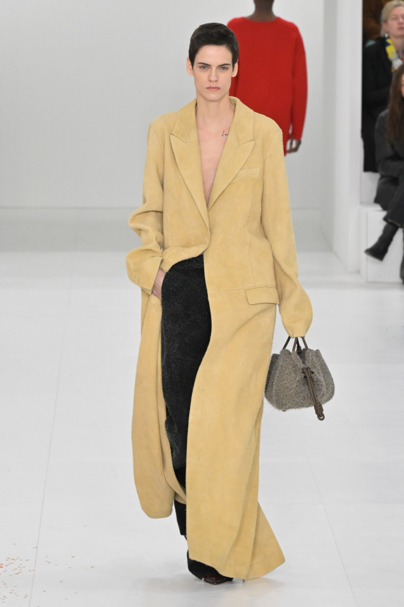 Miriam Sanchez featured in  the Loewe fashion show for Autumn/Winter 2023