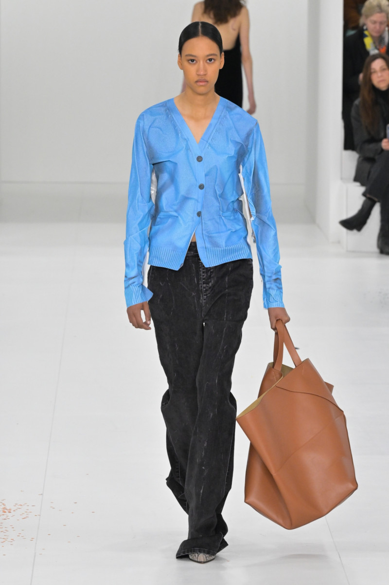 Ena Poppe featured in  the Loewe fashion show for Autumn/Winter 2023