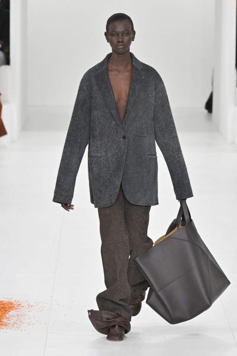 Rejoice Chuol featured in  the Loewe fashion show for Autumn/Winter 2023