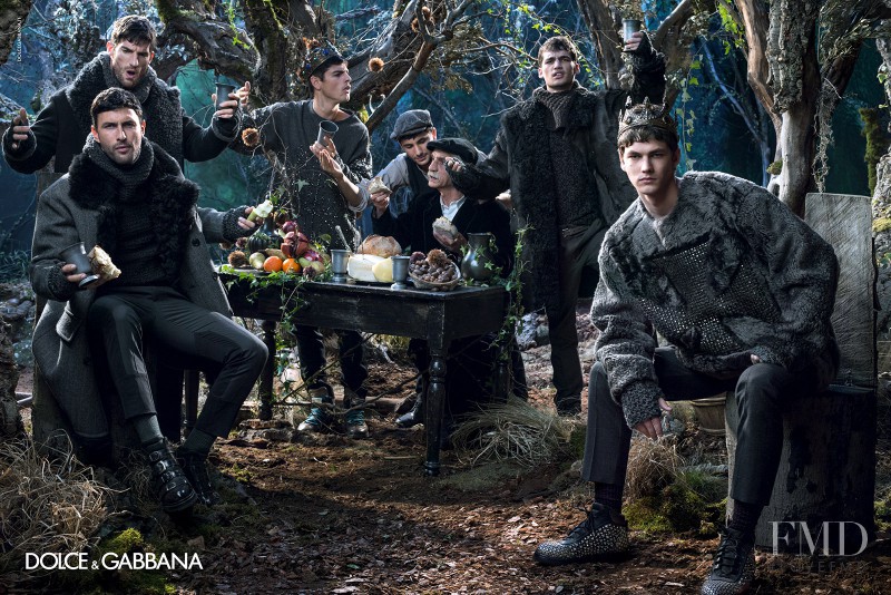 Evandro Soldati featured in  the Dolce & Gabbana advertisement for Autumn/Winter 2014