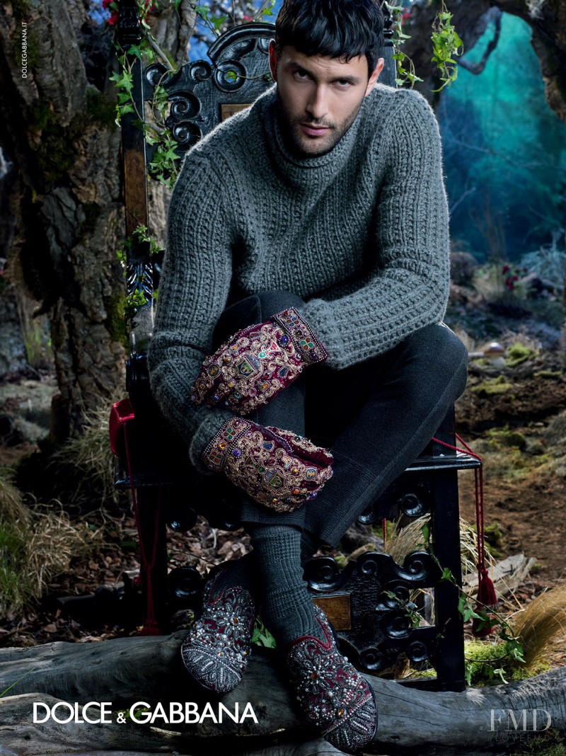 Noah Mills featured in  the Dolce & Gabbana advertisement for Autumn/Winter 2014