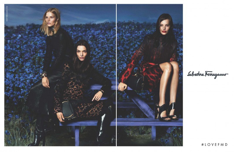 Amanda Murphy featured in  the Salvatore Ferragamo advertisement for Autumn/Winter 2014
