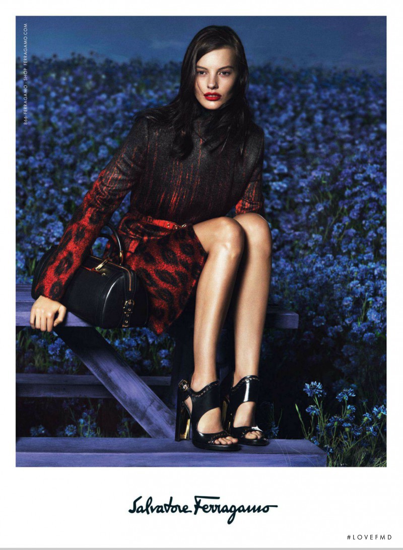 Amanda Murphy featured in  the Salvatore Ferragamo advertisement for Autumn/Winter 2014