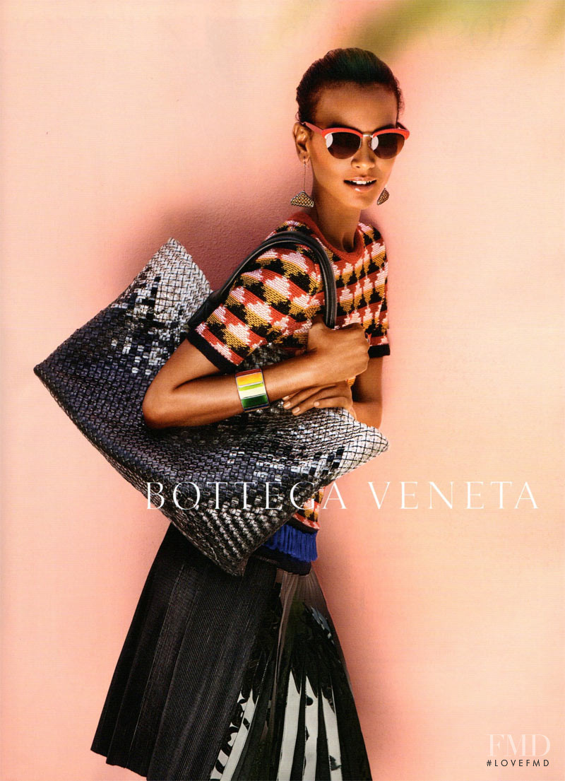 Liya Kebede featured in  the Bottega Veneta advertisement for Spring/Summer 2012