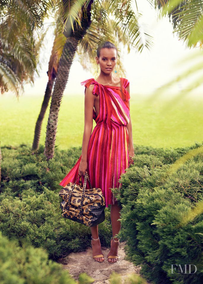 Liya Kebede featured in  the Bottega Veneta advertisement for Spring/Summer 2012