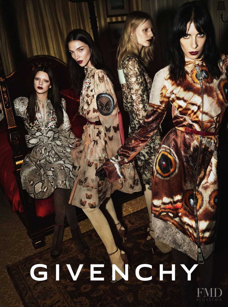 Jamie Bochert featured in  the Givenchy advertisement for Autumn/Winter 2014