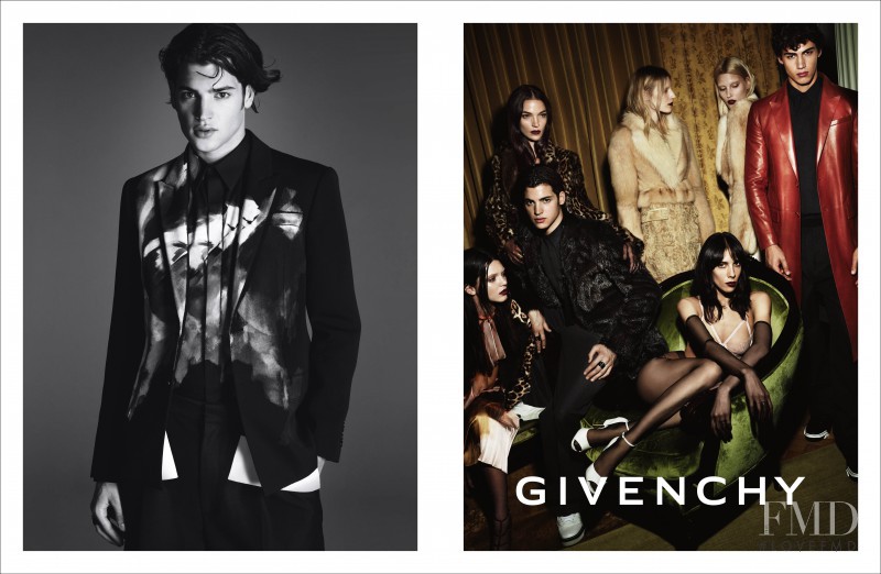 Jamie Bochert featured in  the Givenchy advertisement for Autumn/Winter 2014