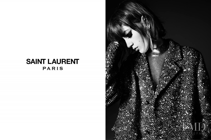 Valery Kaufman featured in  the Saint Laurent advertisement for Autumn/Winter 2014