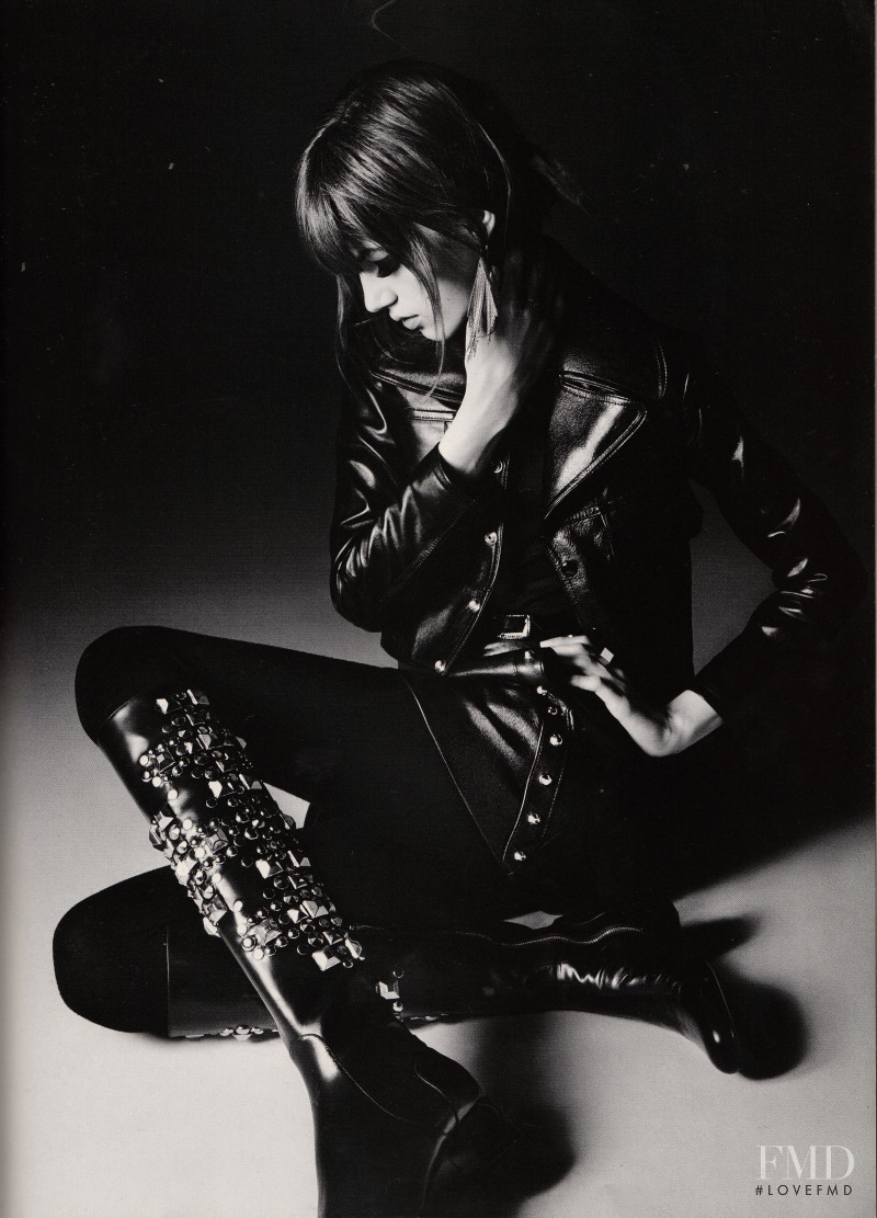 Valery Kaufman featured in  the Saint Laurent advertisement for Autumn/Winter 2014