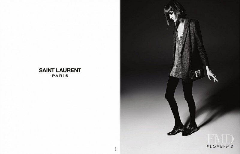 Valery Kaufman featured in  the Saint Laurent advertisement for Autumn/Winter 2014