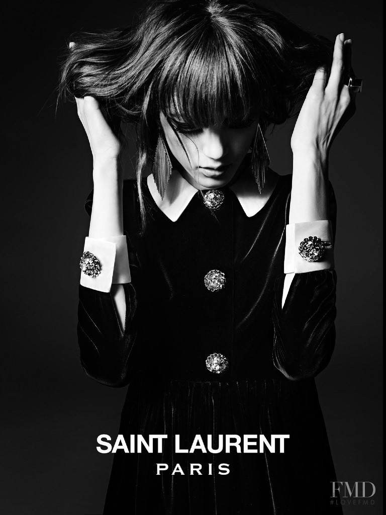 Valery Kaufman featured in  the Saint Laurent advertisement for Autumn/Winter 2014