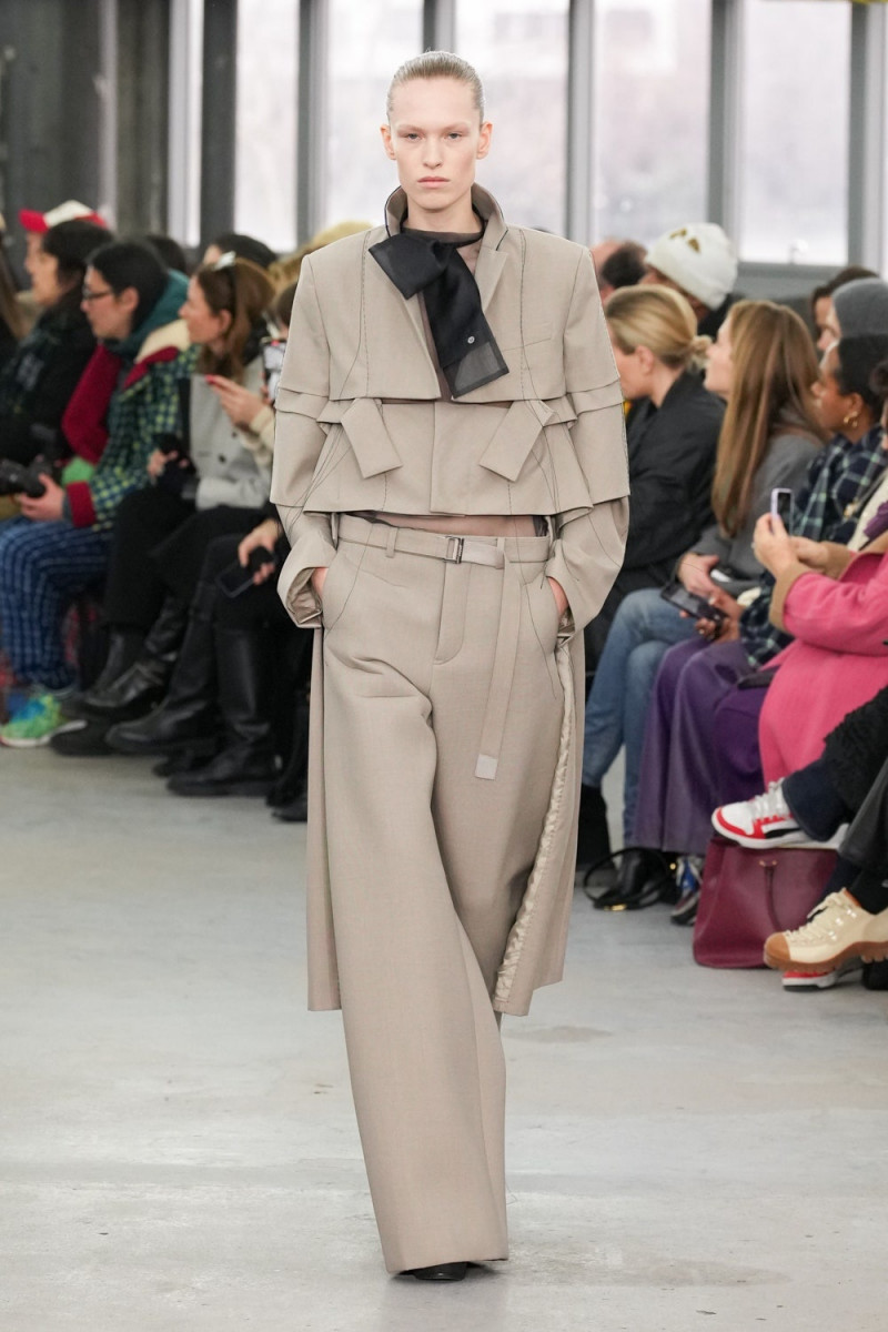 Leanne de Haan featured in  the Sacai fashion show for Autumn/Winter 2023