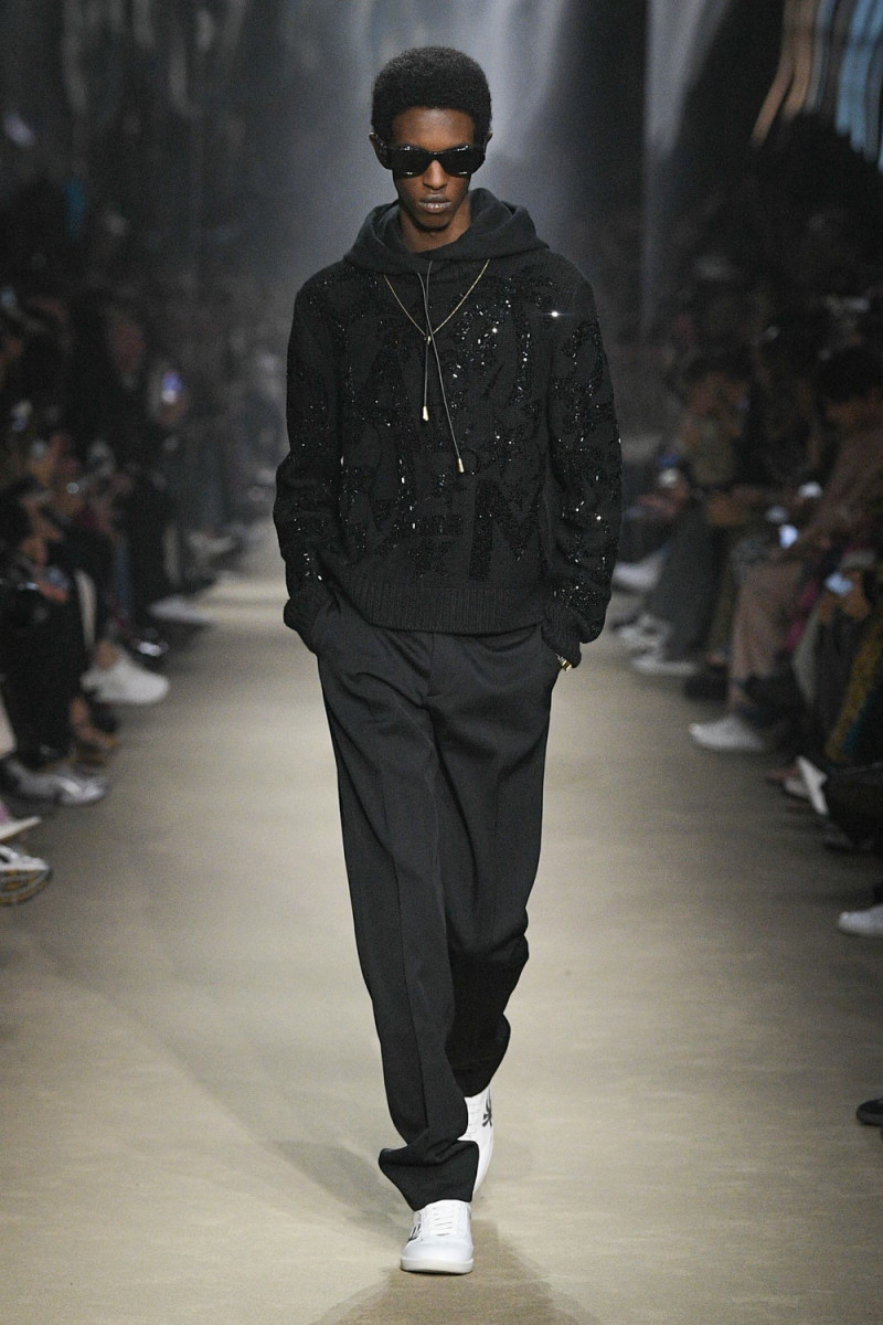 Craig Shimirimana featured in  the Palm Angels fashion show for Autumn/Winter 2023