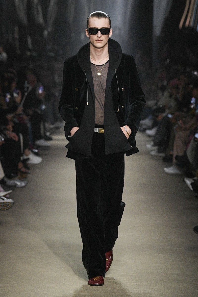 Vasko Luyckx featured in  the Palm Angels fashion show for Autumn/Winter 2023