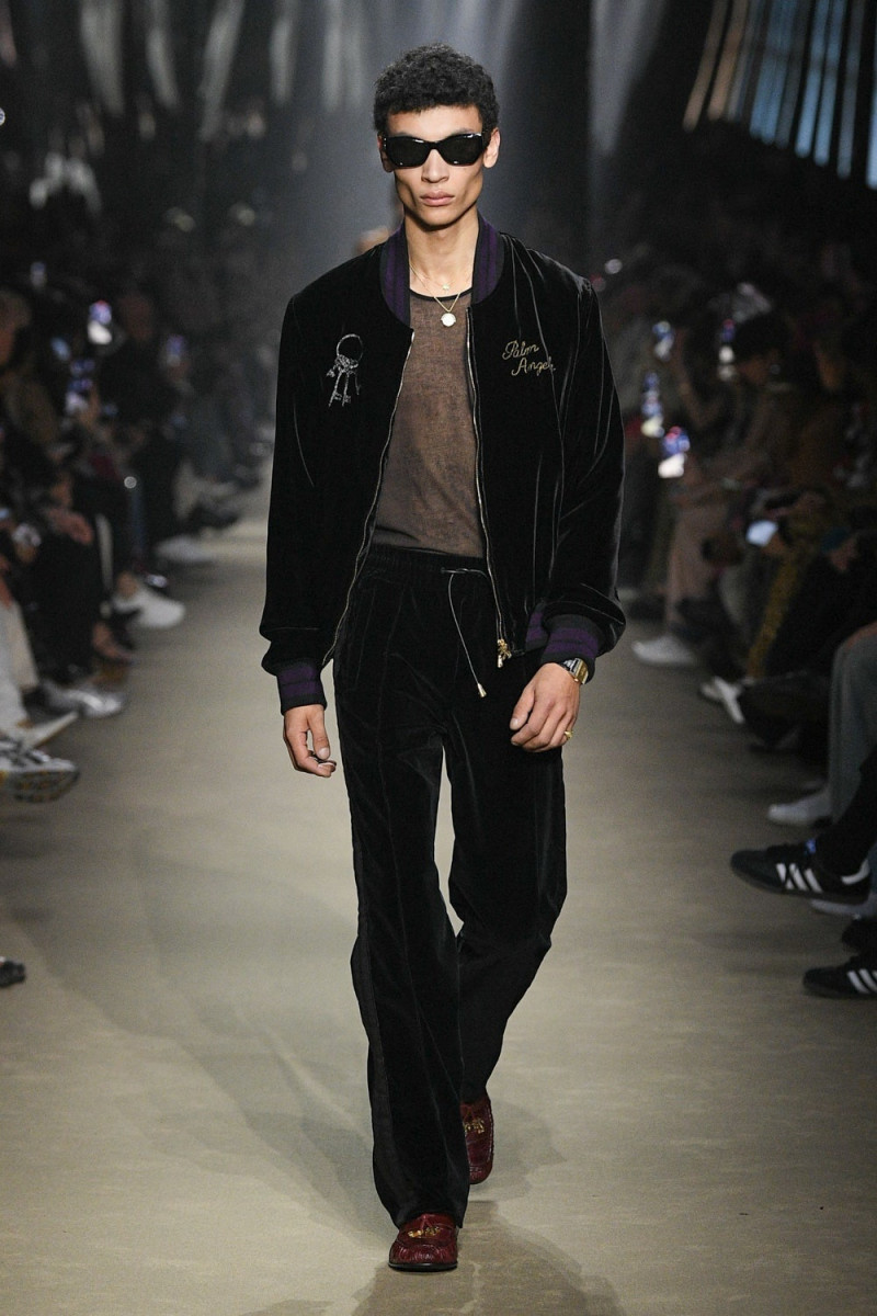 Fabien Naivo featured in  the Palm Angels fashion show for Autumn/Winter 2023