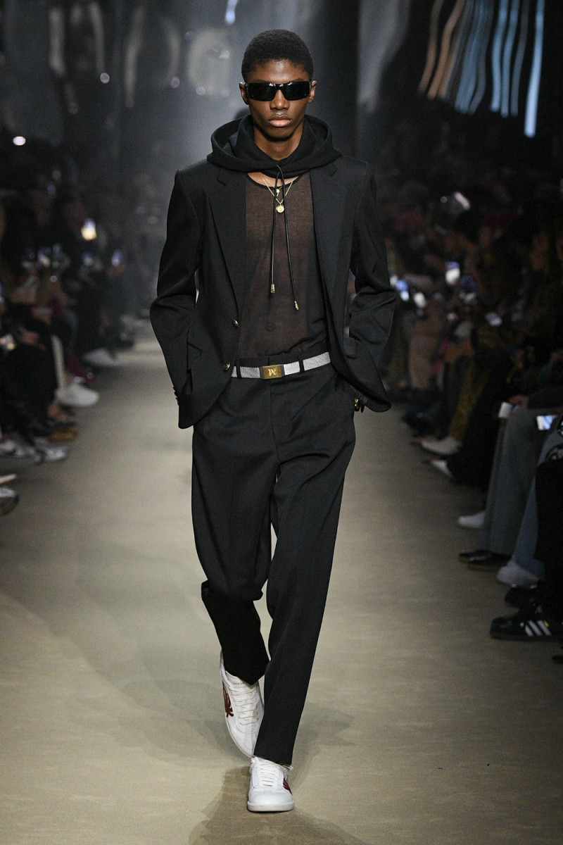 Awwal Adeoti featured in  the Palm Angels fashion show for Autumn/Winter 2023