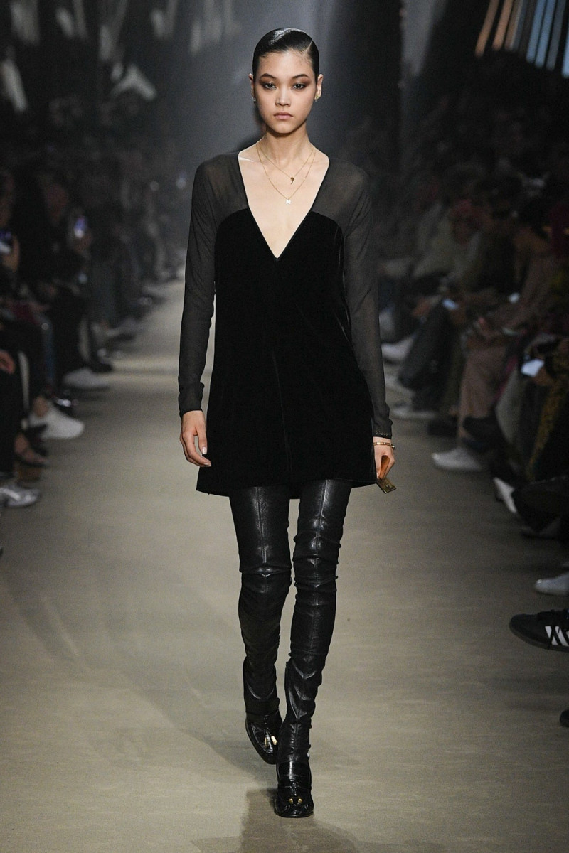 Mika Schneider featured in  the Palm Angels fashion show for Autumn/Winter 2023