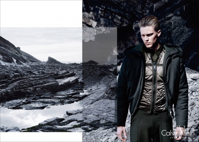 Clark Bockelman featured in  the Calvin Klein 205W39NYC advertisement for Autumn/Winter 2014